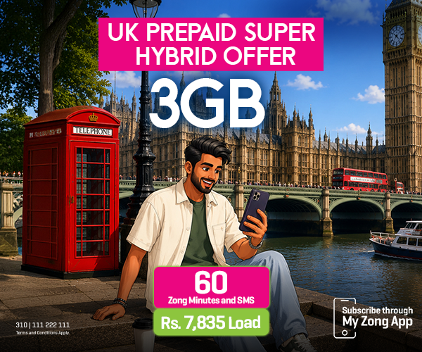 UK Prepaid Voice and Data Roaming Offer (60 mins 60 SMS and 3GB)